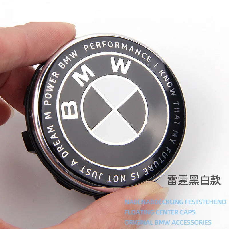 BMW Wheel Center Caps Floating Design, 68mm/56mm Set of 4 for E F Chassis Models, Replacement Hub Covers Auto Accessoires CM World