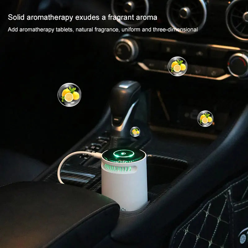 Car Air Purifier Negative Ion & HEPA Filter Low Noise Deodorizer Dust Smoke Removal Compact Design for Car Home Desktop Purifier CM World