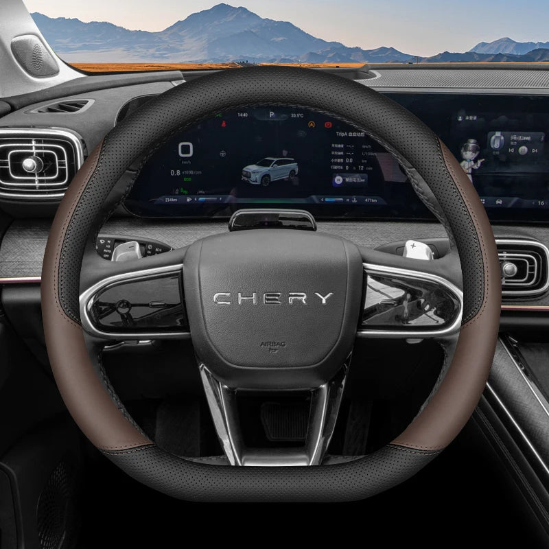 Leather Car Steering Wheel Cover for Jaecoo J7 7 J8 5 J5 8 2025 2026 Accessories