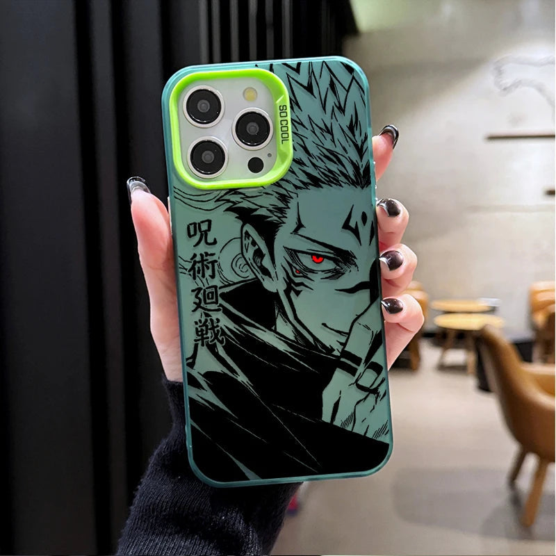 Phone Case for JUJUTSU KAISEN SATORU GOJO SUKUNA iPhone 12 17 Air Pro Max 16 15 11 14 13 Pro Max XS X XR Plus 8 7 SE 2020 Cover Car Mobile World