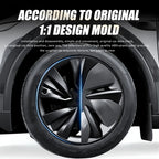 4PCS Hub Cap 19 Inch for Tesla New Model Y Juniper Crossflow Wheels Cover Performance Full Rim Tire Car Accessories 2025 2026