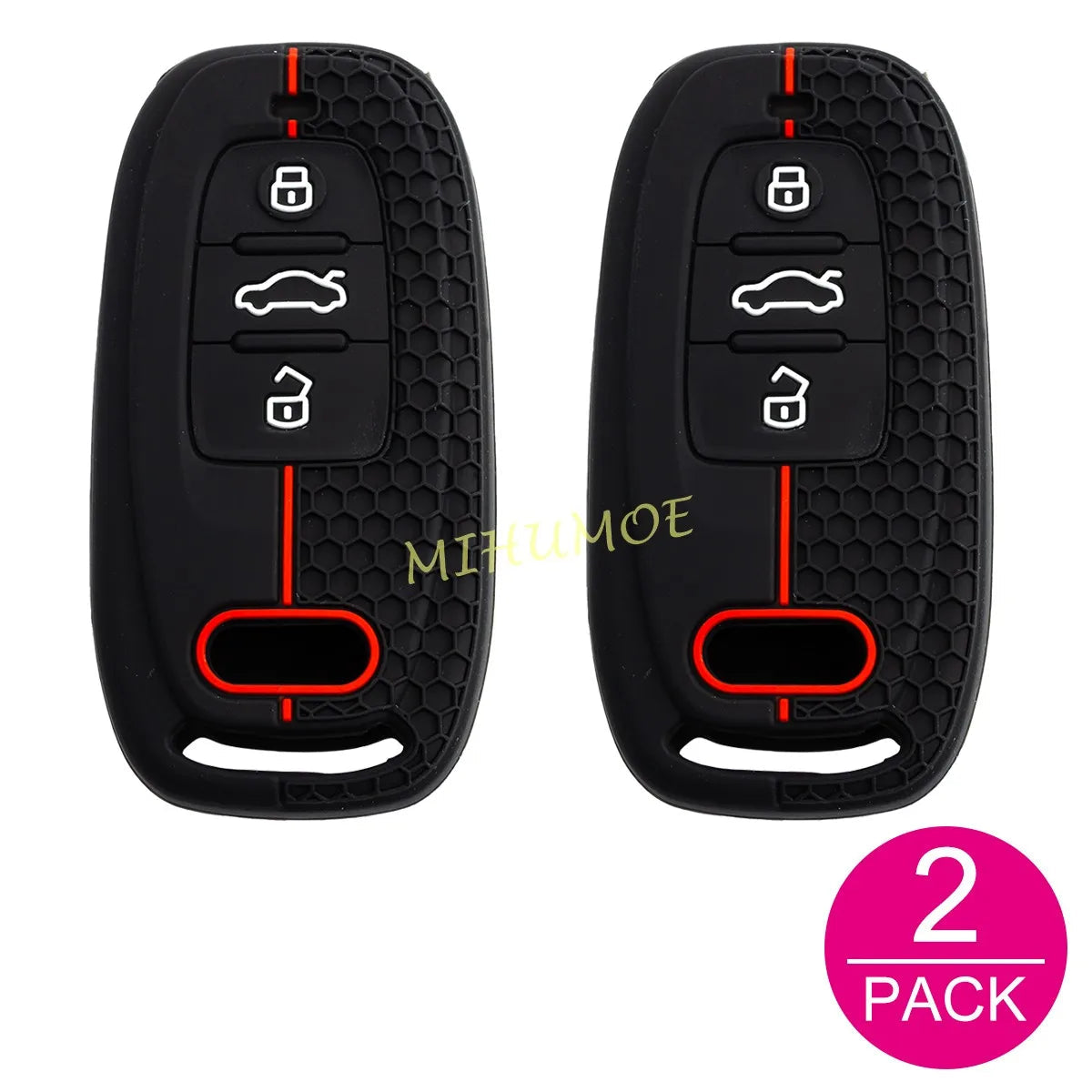 Silicone Key Case Cover Shell For Audi S4 S5 S6 S7 S8 A4 A5 A6 A7 A8 Q5 SQ5 Accessories Remote Keychain Holder 3 Buttons CM World