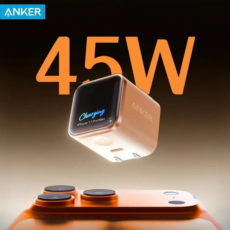 Genuine Anker Smart45w Is Suitable For Iphone Charger Iphone 17 Pro Max Charging Head Fast Charging 16 Pro 15 14 Screen Displ Car Mobile World