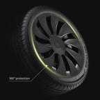 4PCS for Tesla Model Y 2025-2026 Juniper 19 Inch Smooth Style Hubcap Hub Cap Full Rim Cover Replacement Wheel Cap Accessories CM World
