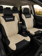 Universal Car Seat Covers Full Set Fit Front Rear Auto Seat Protector Tire Track Pattern for Cars SUV