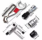 9PCS Bike Repair Tool Kit Crank Chain Cutter Extractor Freewheel Puller Crank Puller Spoke Wrench Complete Bike Maintenance Kits CM World
