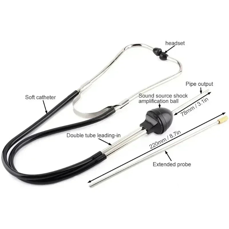 Car Cylinder Stethoscope Mechanics Stethoscope Car Engine Block Diagnostic Automotive Hearing Tool for Car Examination Tool