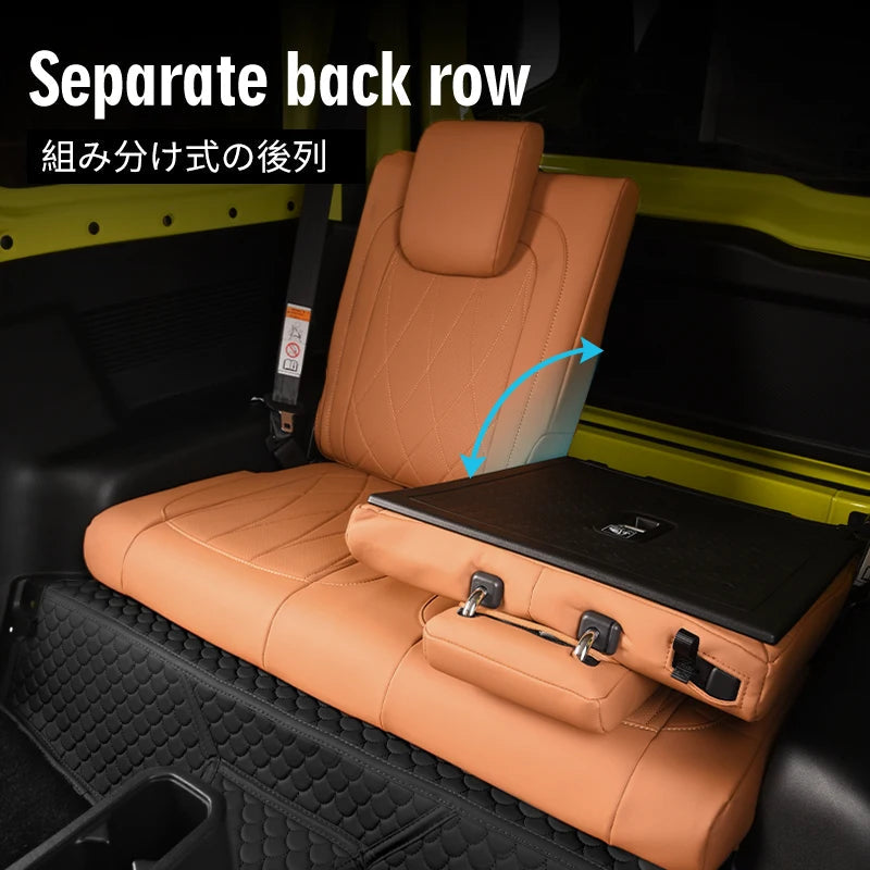 Car Seat Cover Luxury Fully Surround Pad PU Leather Cushion Modified Water Proof Interior Accessories For Suzuki JIMNY Jb64 Jb74 CM World