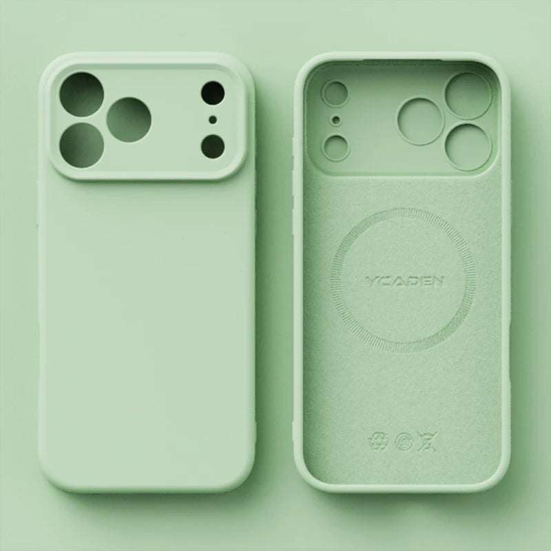 Original Liquid Silicone Magnetic Phone Case For iPhone 17 16 15 14 13 12 Pro Max Plus 17 Air For Magsafe Wireless Charge Cover Car Mobile World