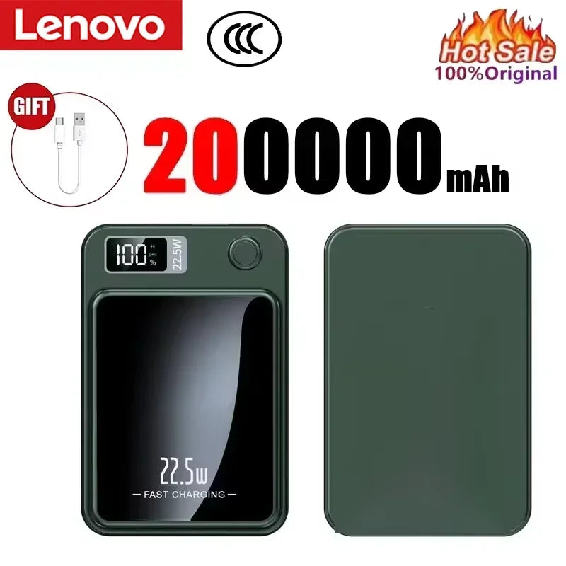 Lenovo 500000mAh Wireless Power Bank Portable Magnetic Fast Charger For Magsafe Auxiliary Battery For Xiaomi Huawei iphone