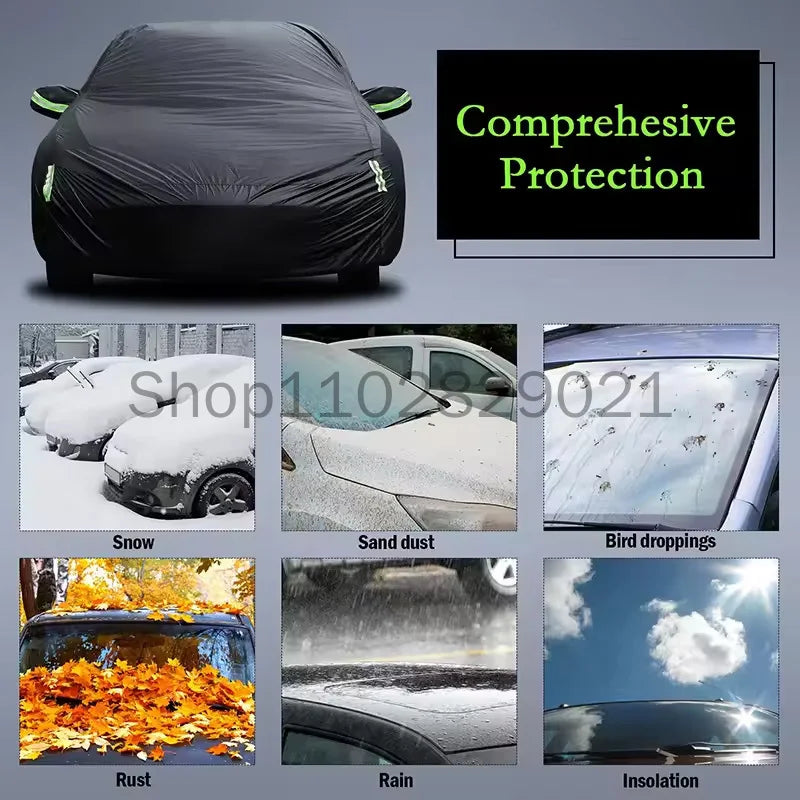 Outdoor Full Vehicle Cover For Renault Captur - Side Zipper Design, Waterproof Dustproof Sun Protection Car Cover Car Mobile World