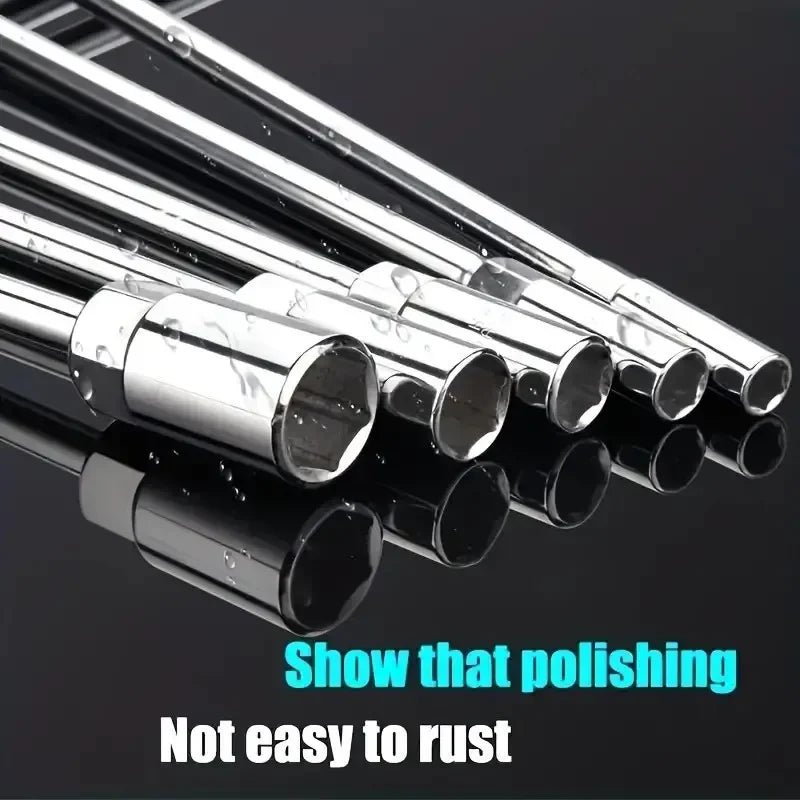 4pcs Hexagon Socket T Shaped Handle chromium vanadium steel Wrench Spanner Remover Tool for Car Vehicle,  set (8, 10, 12, 14)