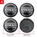 AA-4Pcs 64mm Volvo Car Wheel Hub Center Caps, Logo Emblem Wheel Rim Covers XC40 XC60 XC90 S60 S90 V50 V70 V60 Auto Accessories