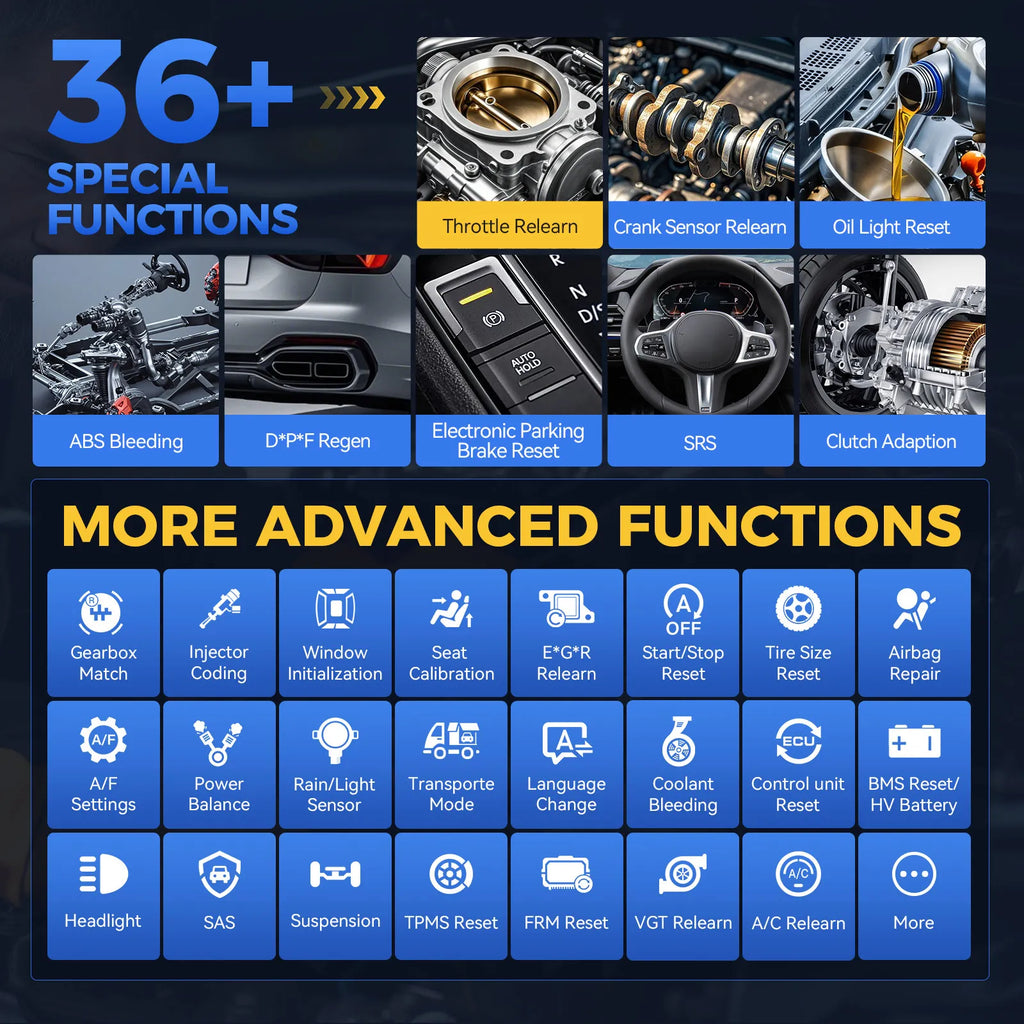 XTOOL D7 OBD2 Scanner All System Diagnostic Tools Key Programming ECU Coding Active Test 36+ Services CAN FD 3 Year Free Update