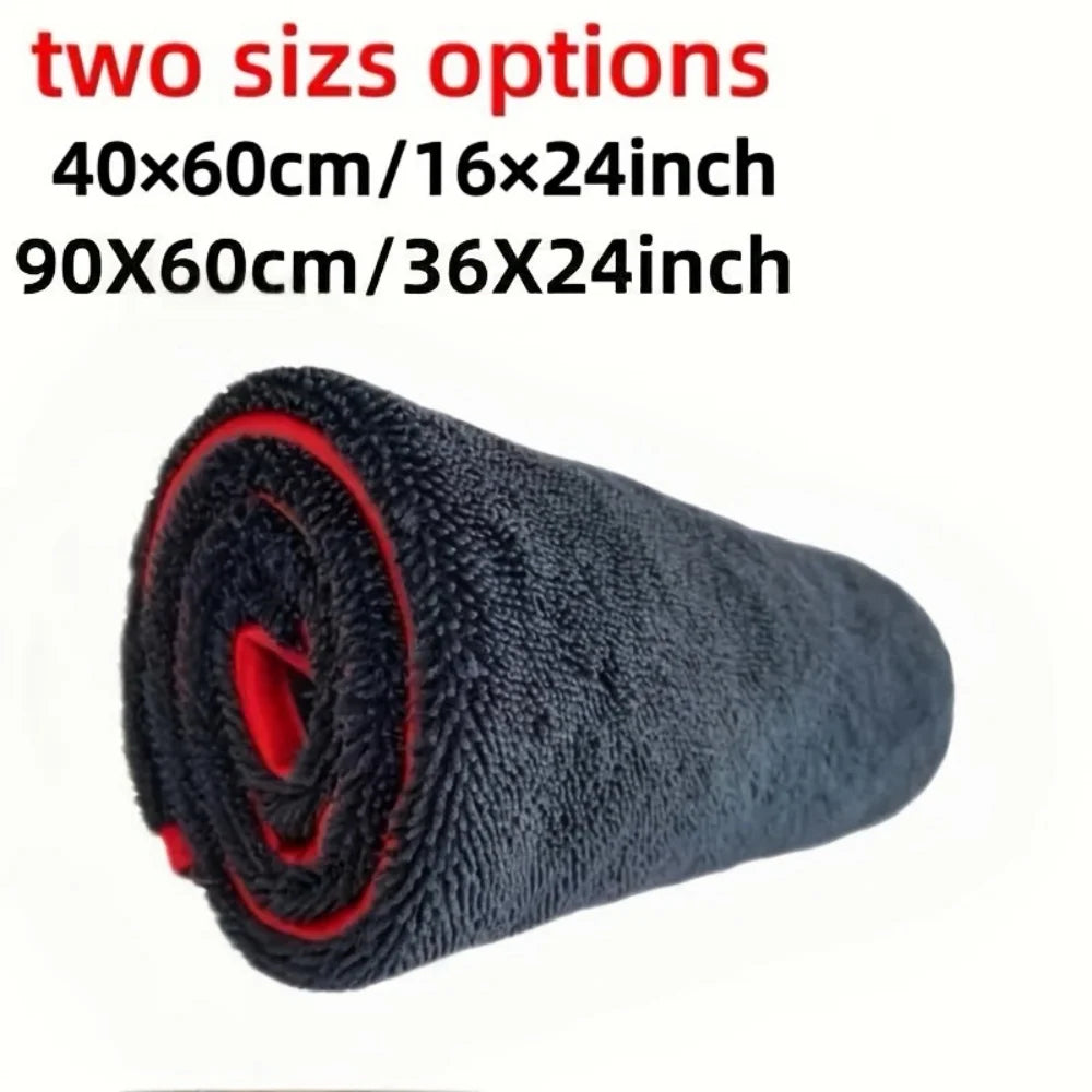 Ultra Absorbent Car Towel XXL Extra Large Microfiber Drying Towel - Ultra Absorbent Thickened Technology with Twist Ring Design
