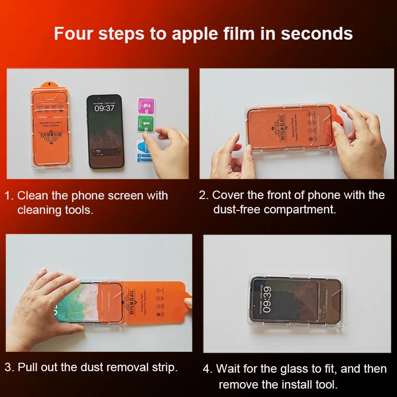 2Pcs Screen Protector For iPhone 17 Pro Max Air Easy Installation Tempered Glass Anti-Scratch Protective Film For iPhone 17Pro Car Mobile World