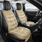 Soft Nappa Leather Car Front Seat Cover Universal Fit Front Seat Cushion Car Accessories Interior Car Front Seat Protector Cover CM World