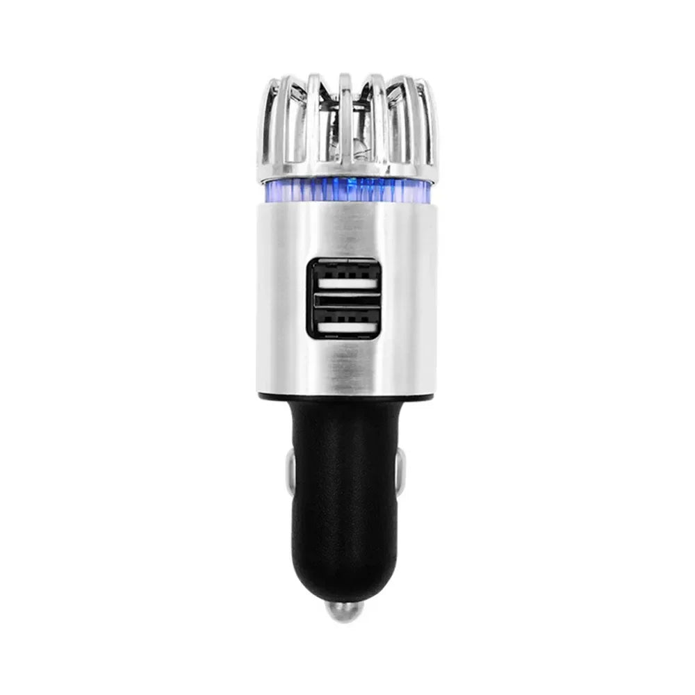 Car Air Purifier Mini Auto Car Fresh Air anion Ionic Purifier Oxygen Bar Ozone Ionizer cleaner Vehicle Air Freshener USB Charge