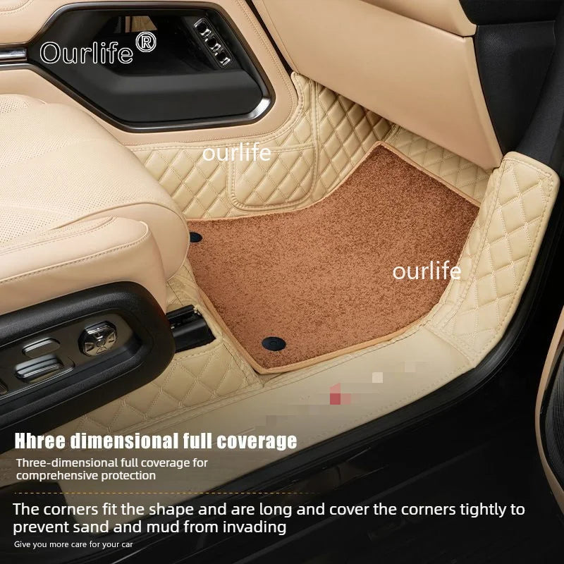 RHD LHD Car Floor Mats For Leopard 8 Denza B8 2026 Custom Auto Foot Pad Automobile Carpet Cover Interior Accessories