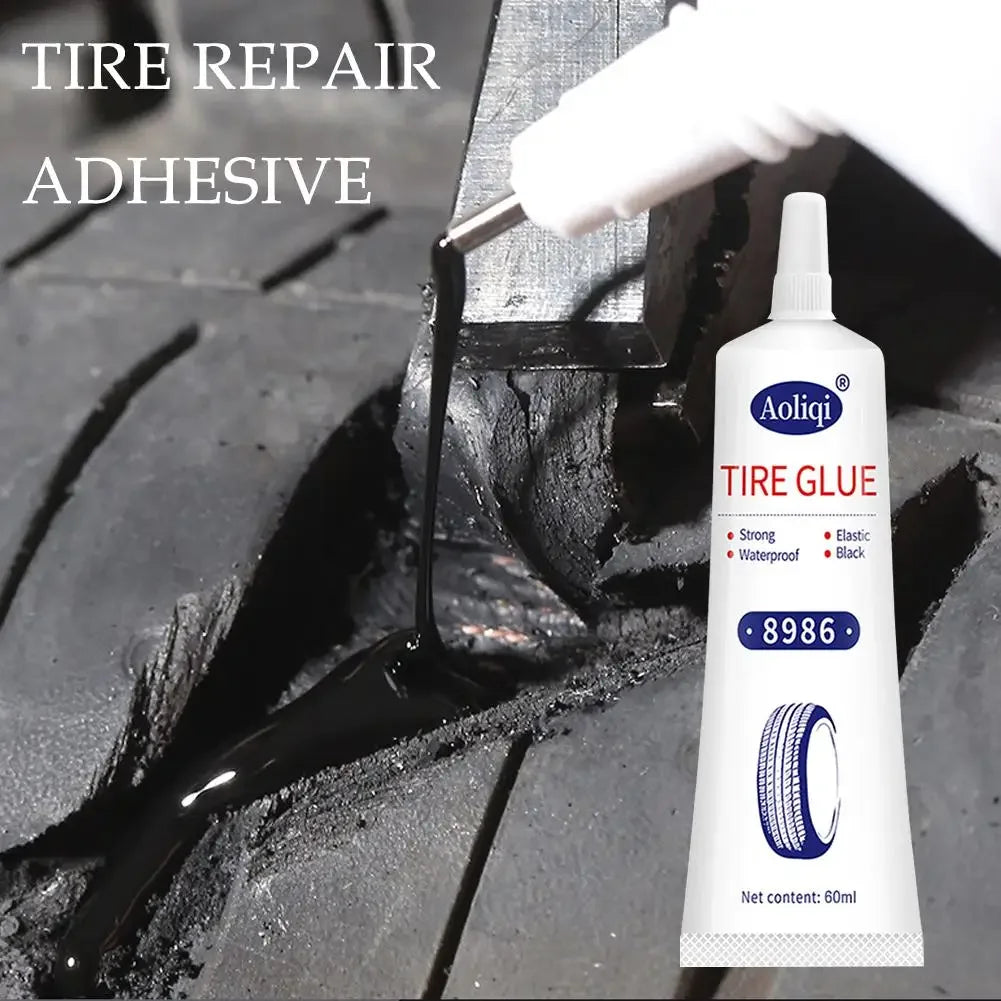 Tire Repair Glue Liquid Strong Rubber Glues Black Rubber Wear-resistant Non-corrosive Adhesive Car Instant Strong Leather Tools