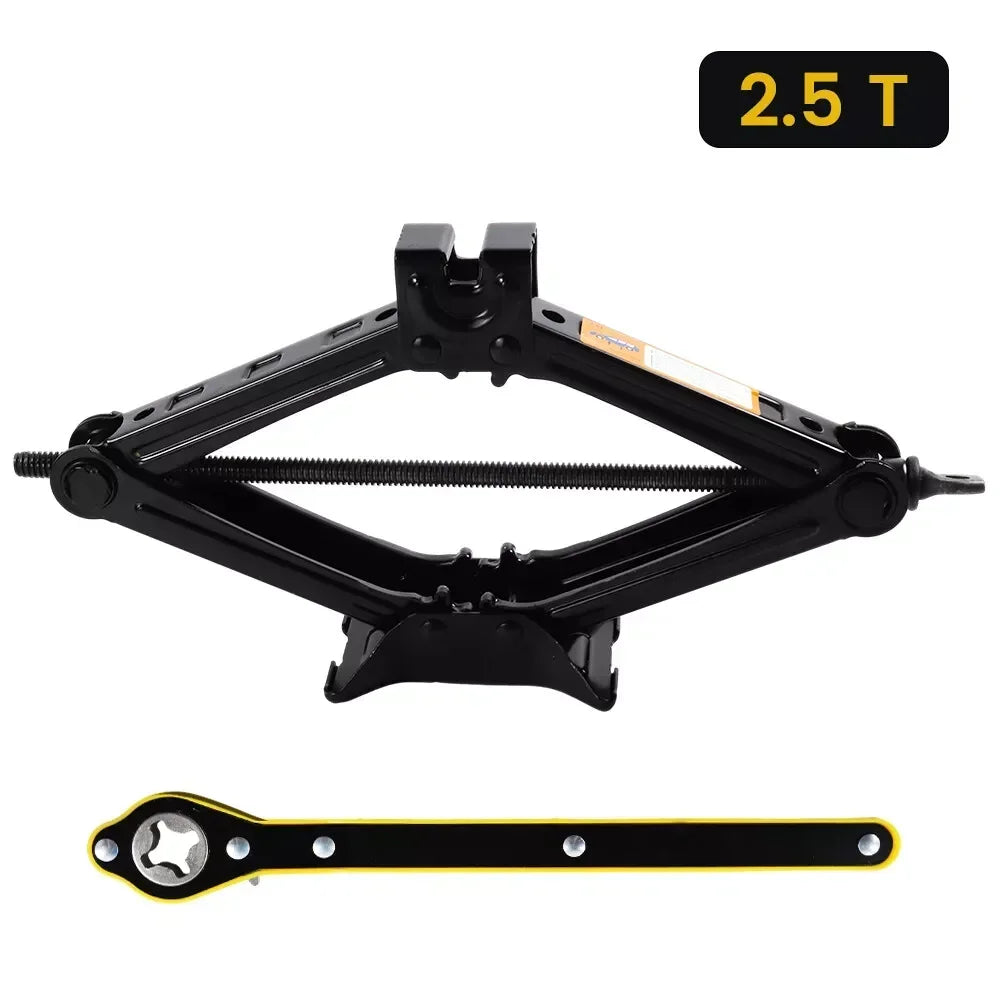 1.5T Manual Car Jack Foldable Lift Jack with Labor-saving Ratchet Wrench Auto Repair Lifting Tool for Car Tire Change