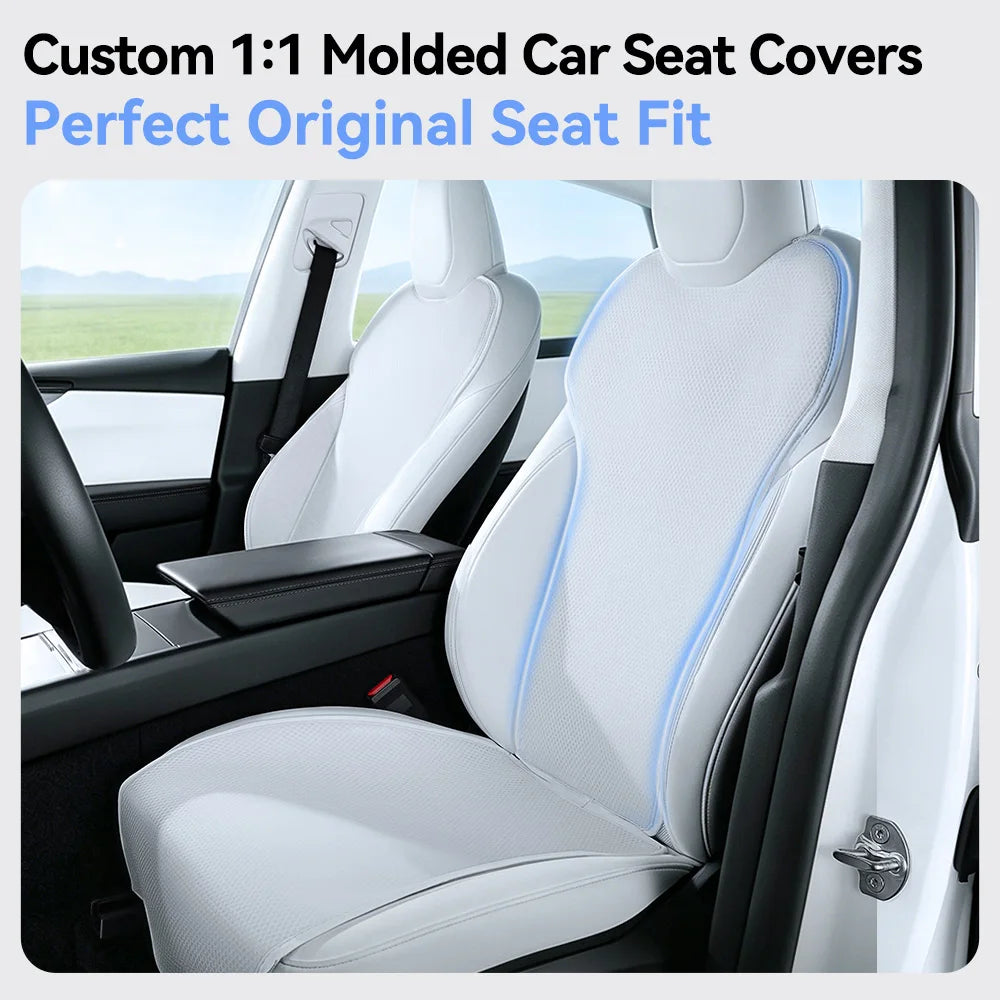 YZ for Tesla Model 3 Y YL 6-Seater Car Seat Cover Cushion Comfort Anti-Slip Cooling Backrest Cushion Seat Pad Car Accessory 2026 Car Mobile World