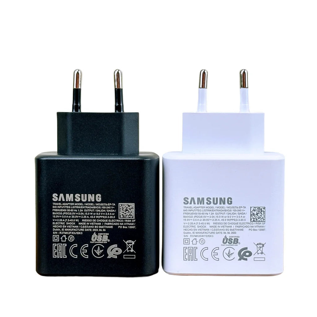 Original Samsung Charger 45W Super Fast Charge Type C Adapter For Galaxy S23 S24 Ultra S20 S22 S21+Z Fold 5 4 3 Flip 5 4 3 Phone Car Mobile World