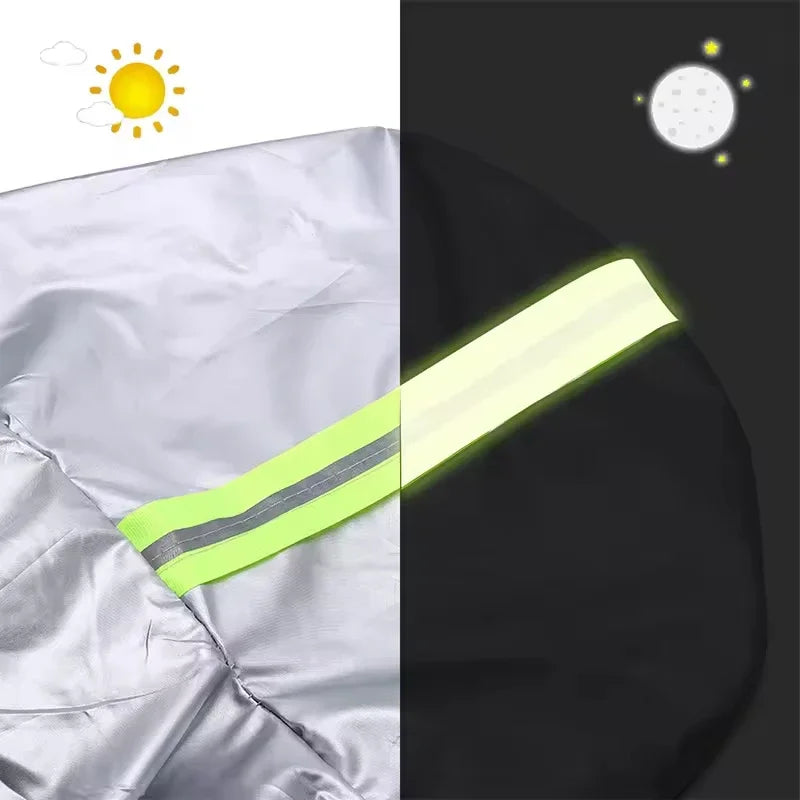 Outdoor Full Car Cover For Hyundai Tucson with Reflective Strips Waterproof Snowproof Dustproof UV Protection Auto Accessories Car Mobile World