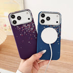 Luxury Cherry Blossom Kevlar Pattern For Magsafe Slim Case For iPhone 18 17 Air 16 15 14 13 Pro Max Magnetic All-inclusive Cover