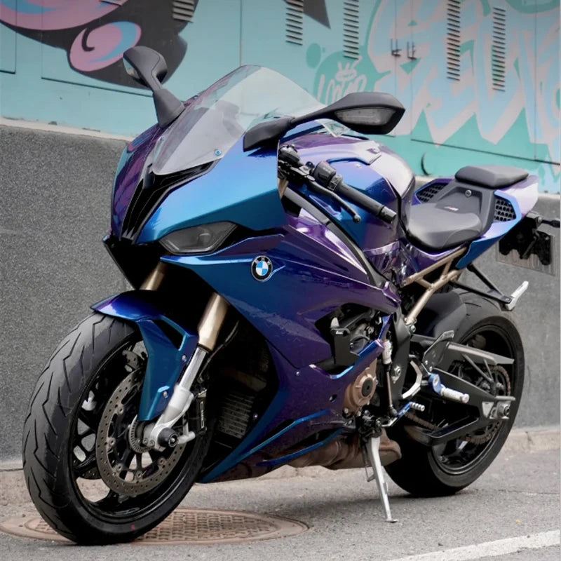 Sparkle Metallic Chameleon Vinyl Wrap Film Roll Purple to Blue Adhesive Decal Vehicle Car Wrapping Car Mobile World