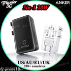 ANKER A9215 Multi-Country Charger Adapter Multi-Function Power Adapter Portable Mobile Phone US/AU/EU/UK Convenient Charger Gift Car Mobile World