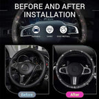 37/38cm Car Steering Wheel Cover Universal Bling Diamond Rhinestones Elasticity Interior Car Accessories for Four Seasons CM World