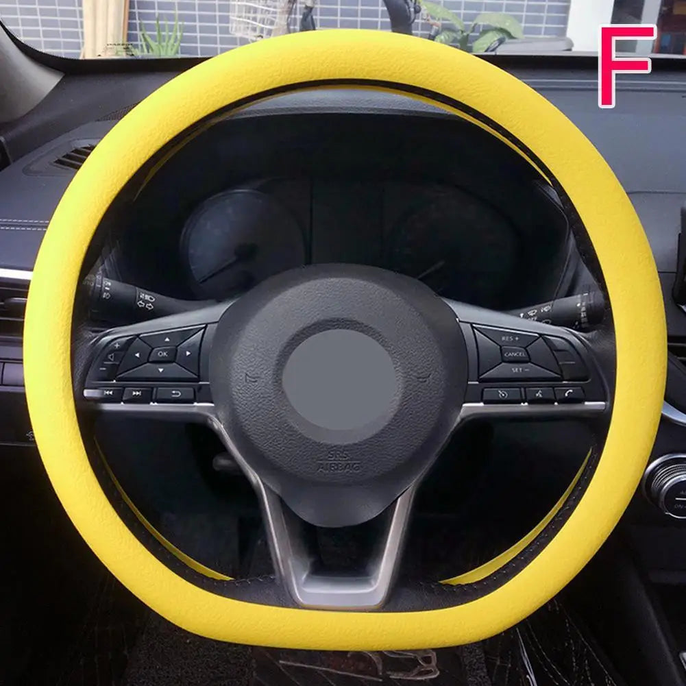 19 Color Car Silicone Steering Wheel Cover For Summer Fashion Sweat Absorbent Non-slip Handle Cover General DIY Parts CM World