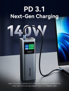 Vention 140W Power Bank 27000mAh PD3.1 Fast Charging for iPhone 17 16 Samsung S25 S24 Portable Powerbank for Laptops Macbook Pro Car Mobile World