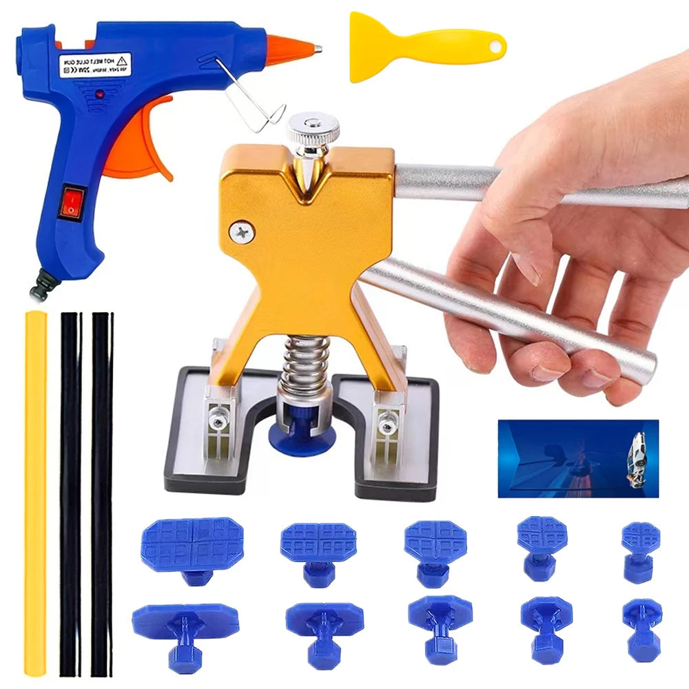 Professional Car Dent Puller Dent Remover Auto Body Suction Cup Paintless Repair Kit Auto Dent Removal Tool Kits Car Workshops CM World