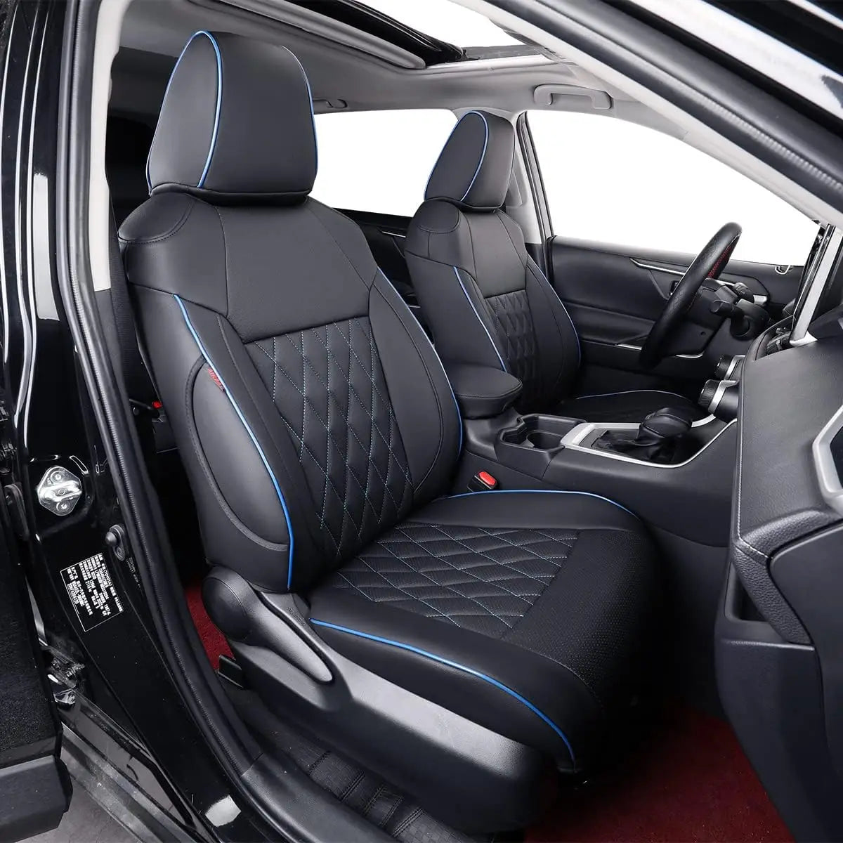 EKR Rav4 Car Seat Covers Custom Fit for Toyota Rav4 2019-2025 LE/XLE Premium/Limited Waterproof Faux Leather Car Seat Cover Protect Full Set for SUV