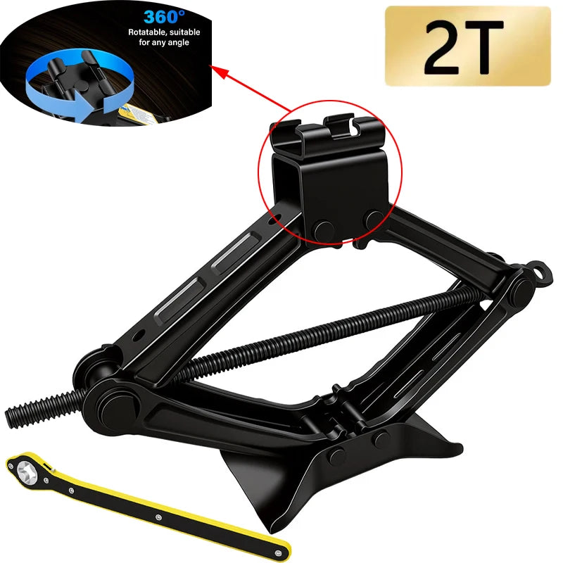 2.5T 1.5T car jacks 2 in 1 Manual Lift Jack Car Repair Tool Lifting Tool with Labor-saving Ratchet Wrench Foldable Jack for Car