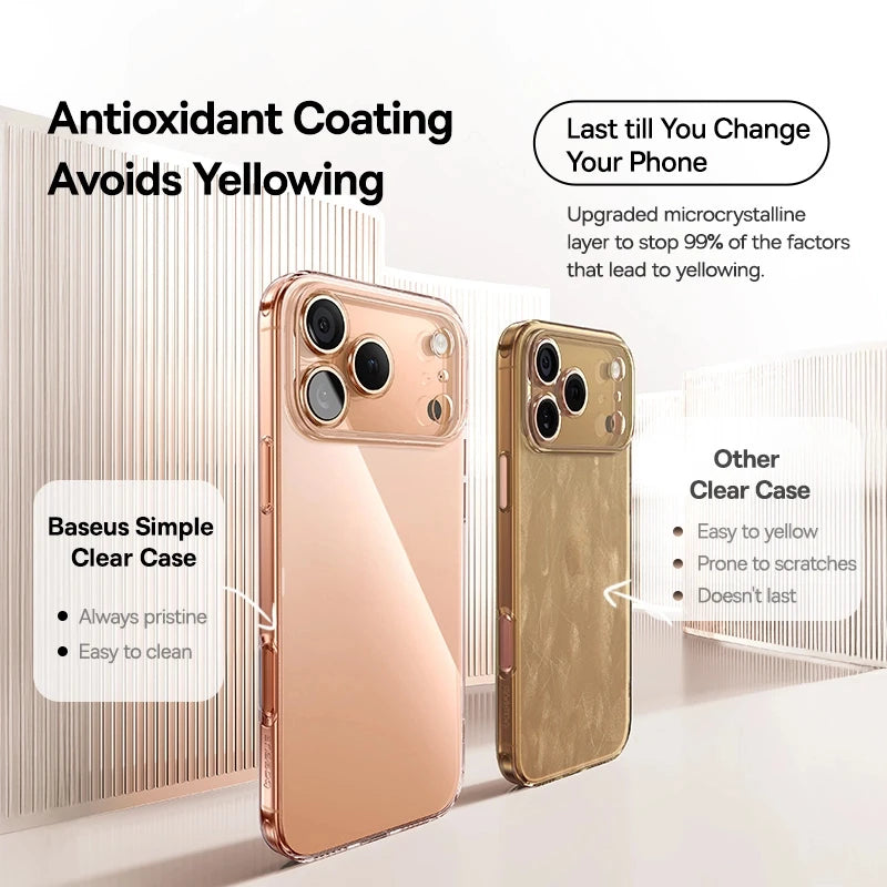 Baseus Clear TPU Case for iPhone 17 16 15 14 13 12 11 Pro Max Plus Air Soft Transparent Phone Cover Soft Thin Protective Case Car Mobile World