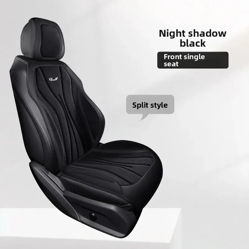 Luxury Suede Leather Car Seat Cover Full Set Non Slip Seat Cushion Car Accessories Interior Universal Car Seat Protective Covers CM World