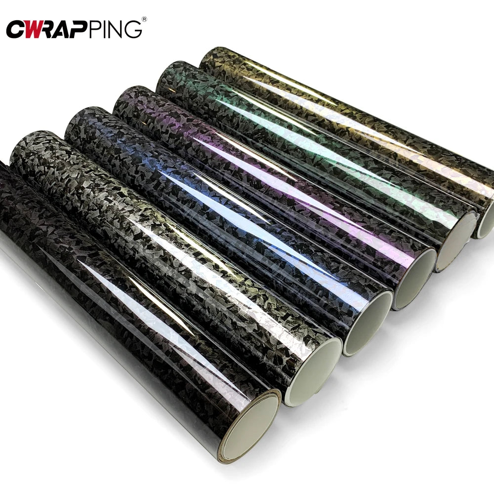 PET Forged Carbon Wrap Self-adhesive Car Wrap Vinyl Auto Tuning Waterproof Motorcycle Stickers Custom Fit Car Film Accessories Car Mobile World