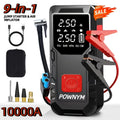 POWNYM Car Jump Starter, 12V Auto Battery Booster, Up to 5.0L Gas/4.0L Diesel Engines, Portable Power Bank with Dual USB Ports