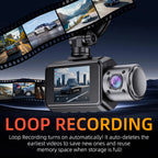 Car DVR 3Channel Dash Cam for Car 4K Video Recorder Dashcam Front and Rear View Camera Night Vision Car Accessories With 32GB Car Mobile World