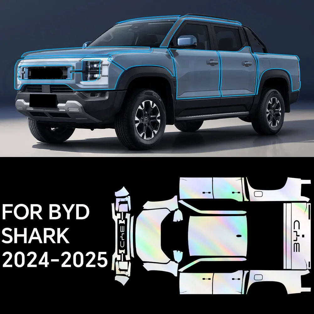 For BYD Ute Shark Base 2024-2025 9Mil TPU Paint Protection Film Car Body Sticker Anti-scratch Protective PPF Car Accessories Car Mobile World