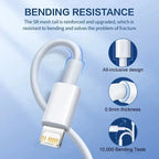 5-1pcs 30W Fast Charging Cable For  iPhone 13 12 11 14 Pro Max Mini USB C Cable For X XR XS MAX 7 8 14 Plus 6 Accessories