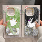 Anime Couple Ultra Protective Case For Iphone 14 Pro Max 13 12 11 17 16 15 Plus 17E Air Soft Leather Cover