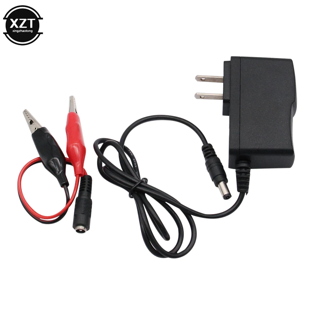 12V 1000ma Lead Acid Dry Battery Charger for Car Motorcycle 12 Volt 1A Electric Toy Tool Motor Power Charging Adapter with Clip