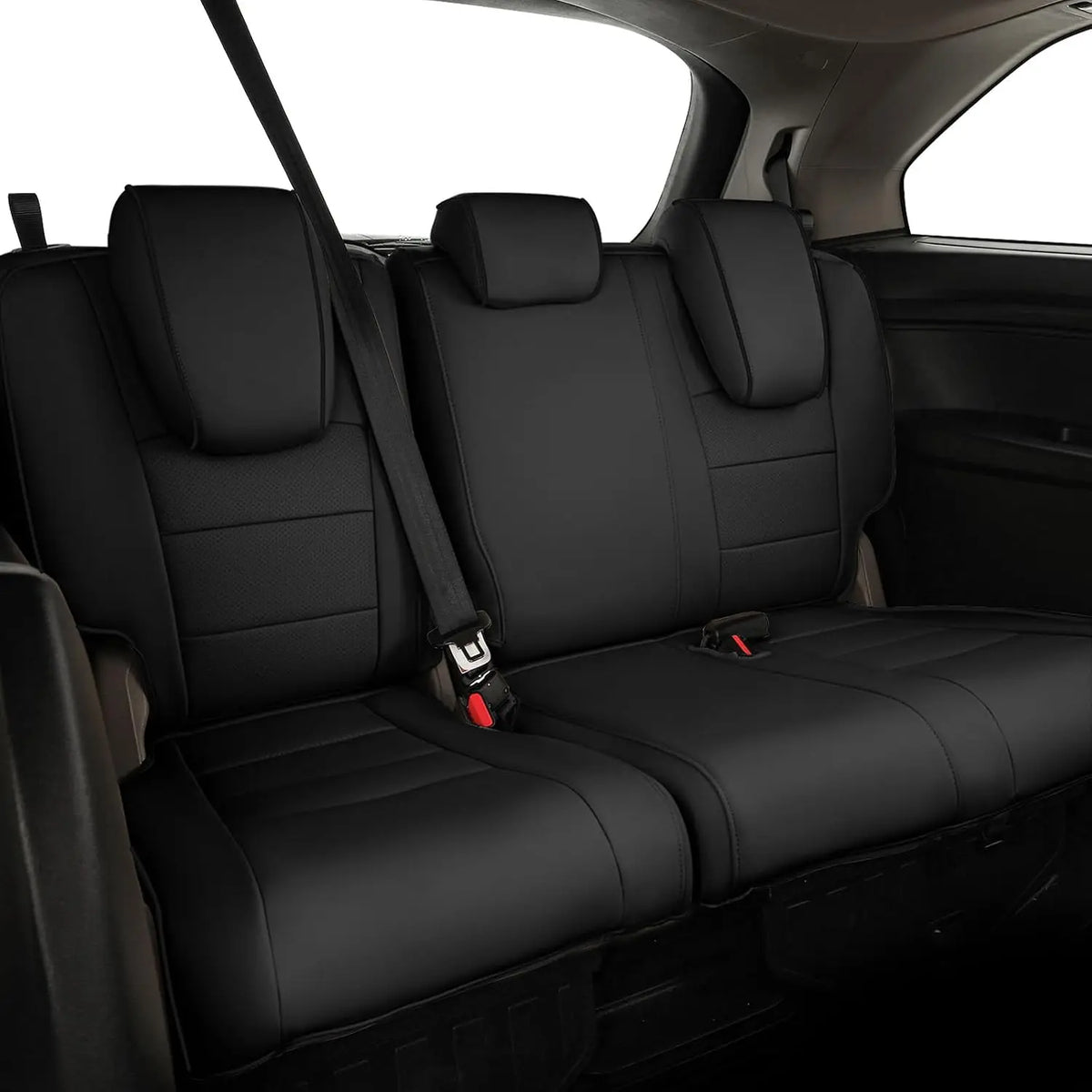 EKR Custom Fit Full Set Car Seat Covers For Honda Odyssey 2011-2026 EX/EX-L/Touring/Elite/SE 8 Seats Leather Full Set Seat Protector