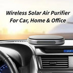 For Car Home Office Desktop Air Purifier Wireless Solar Powered Aluminum Alloy Portable Freshener Cleaner Purification Device CM World