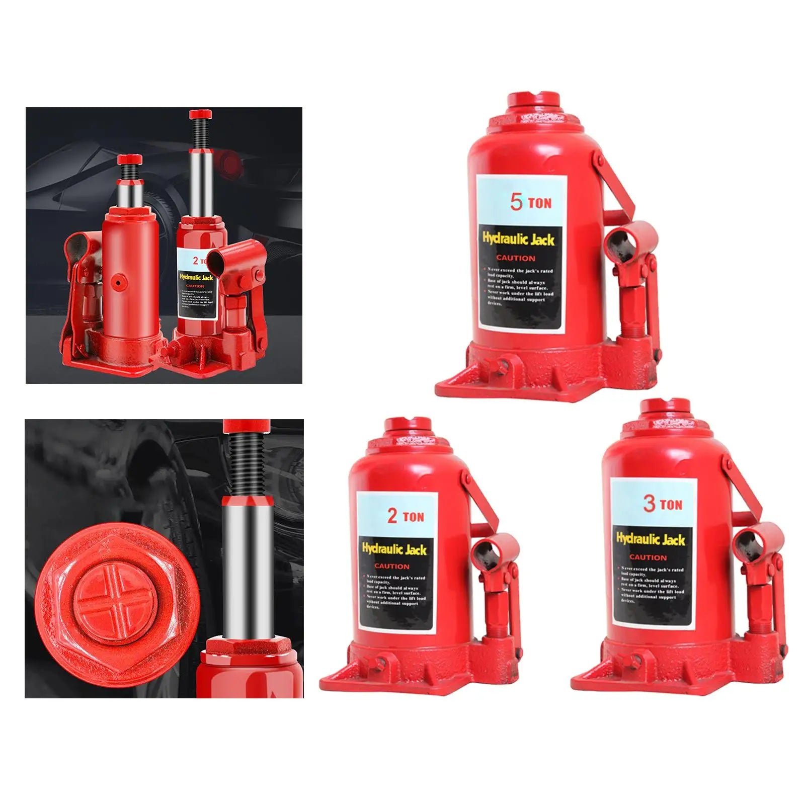 Heavy Duty Handcranked Hydraulic Jack Household Portable Lifting Bottle Jack Automotive Jack for Car Boat Truck Van CM World