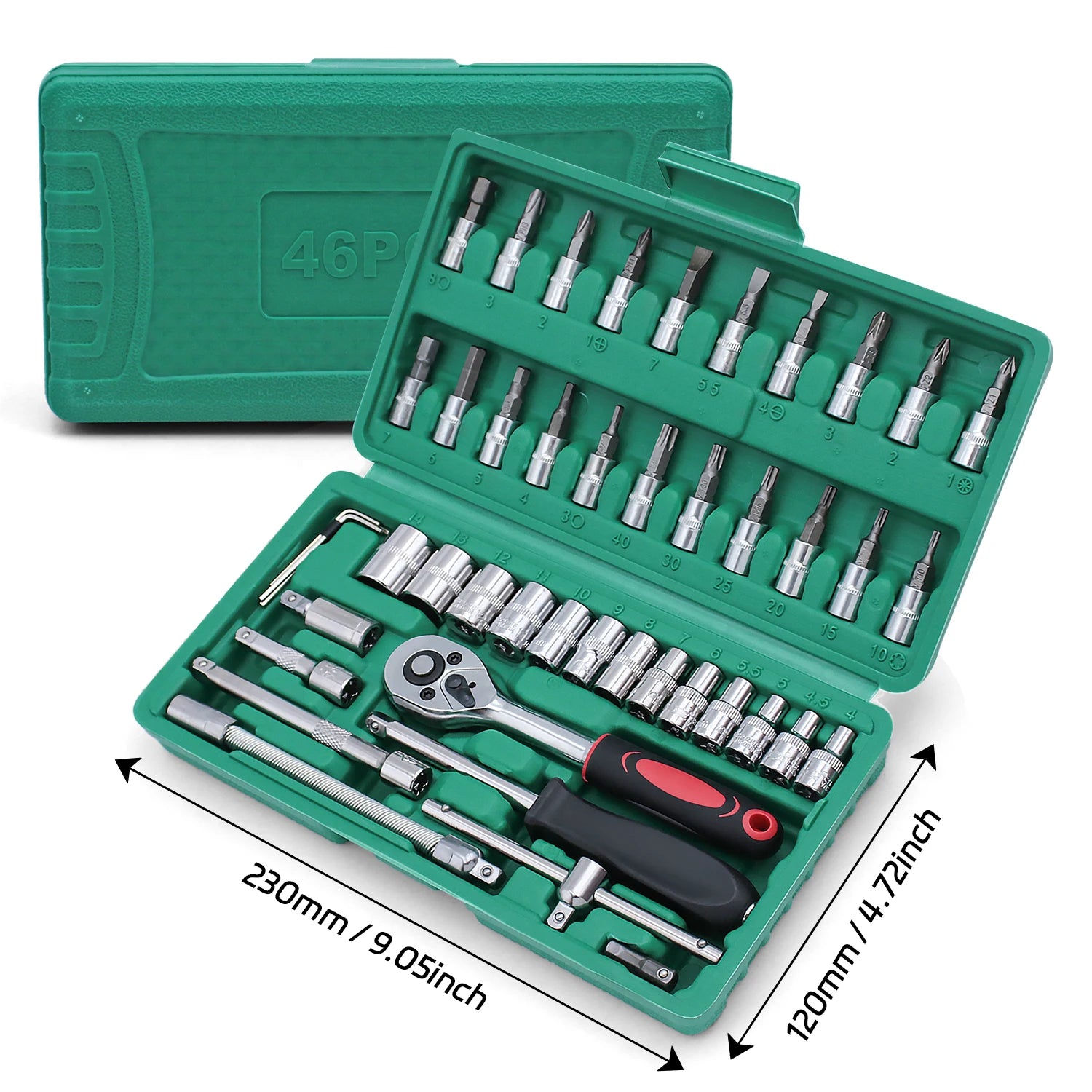 Motorcycle Repair Tool Kit 1/4-Inch Socket Set Car Repair Tool Ratchet Torque Wrench Combo Auto Repairing Set Mechanic Tools CM World